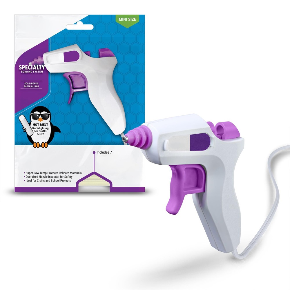 Cool Glue Gun Kit, Safe Craft Tool, Lightweight, Projects, White