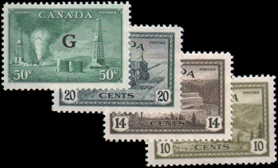 Canada #O16-O24 set MH high values shown