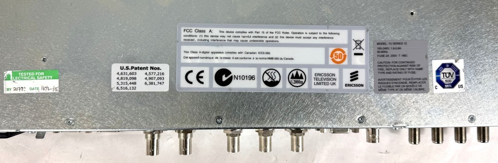 Ericsson RX 8200 Video Processor 1U Series 12