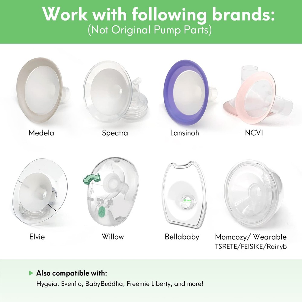 Breast Pump Cushion Inserts for 2426mm Flanges | Silicone Nipple Shields 2 pc
