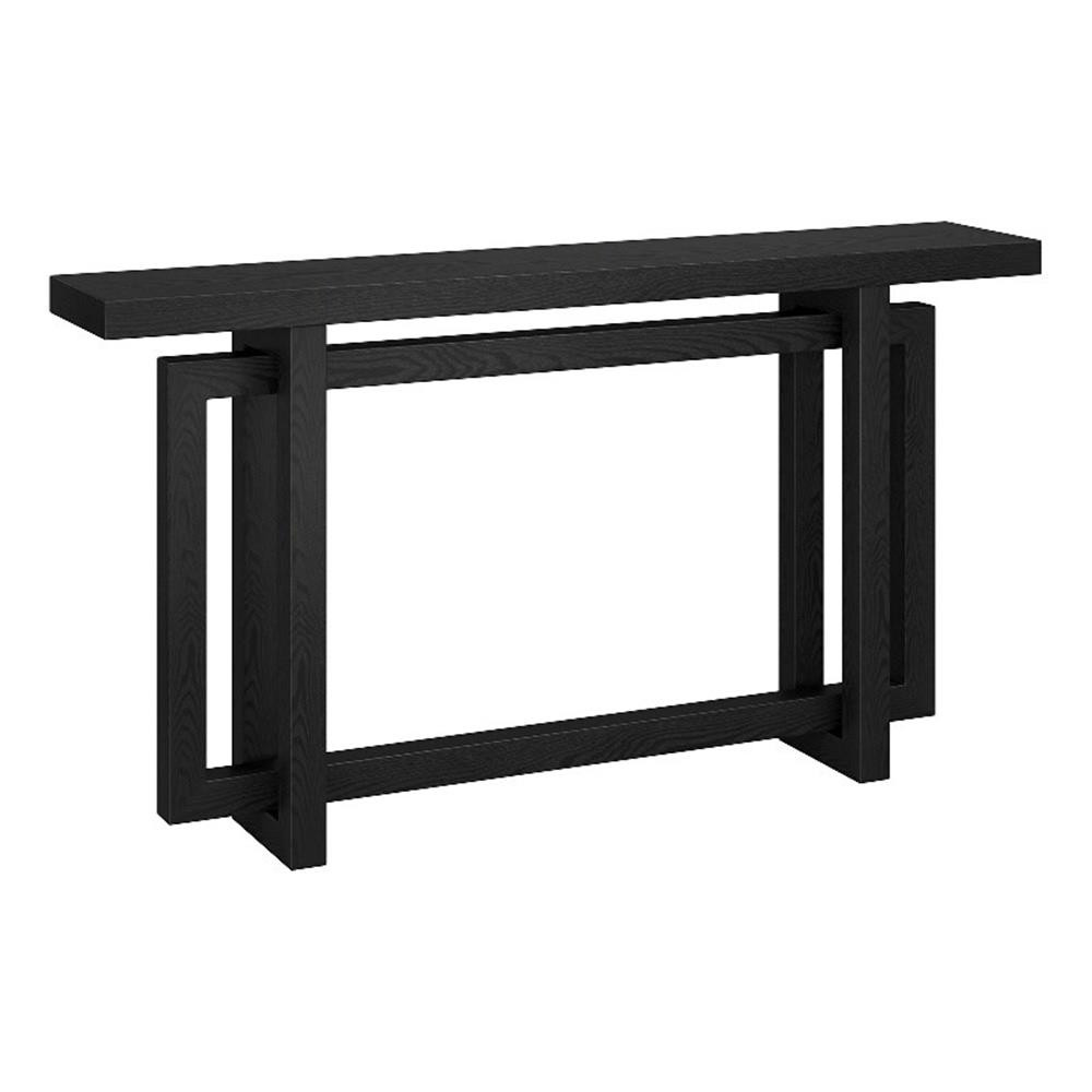 Henn&Hart 55" Black Grain MDF Console Table