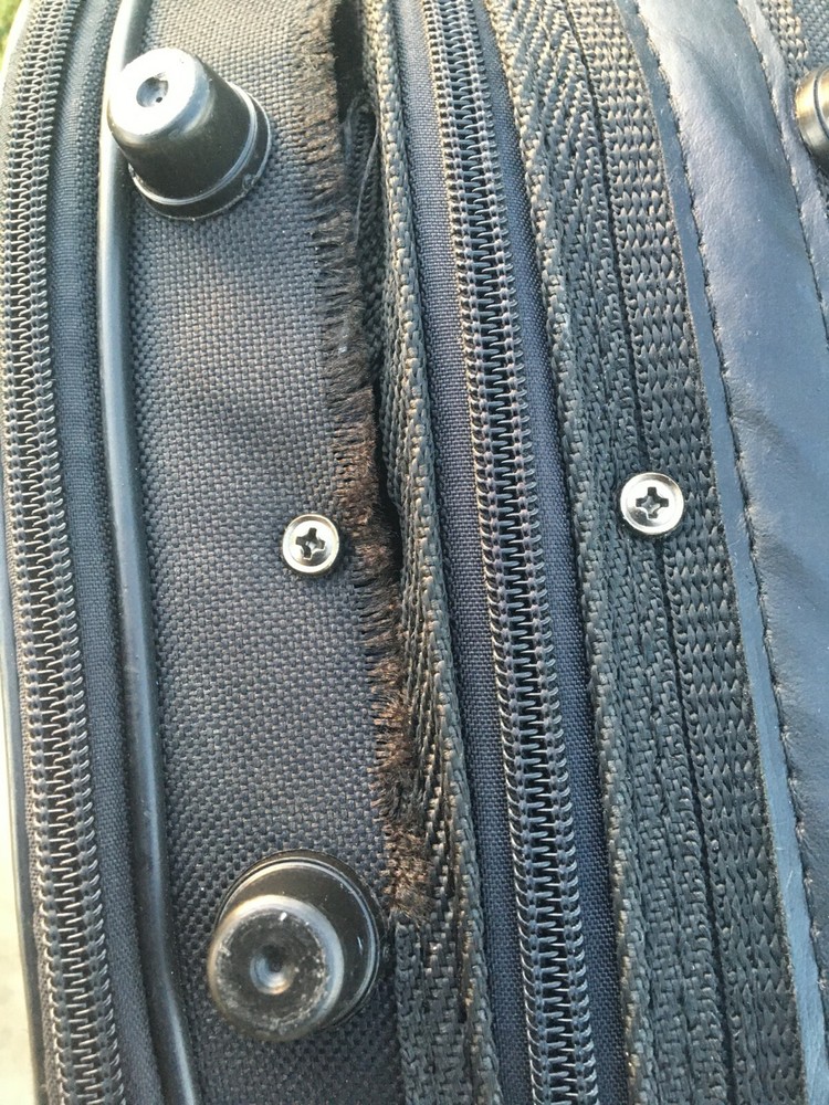 Violin Case Bag Zipper Backpack Strap Softcover Black Cloth Plastic Handle