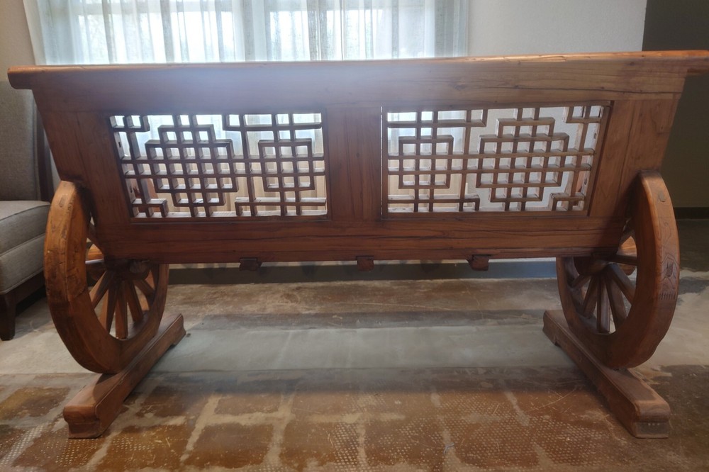 Chinese Wagon Wheel Bench