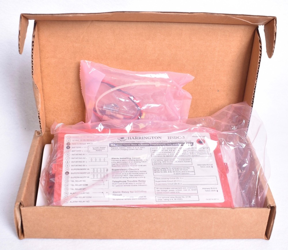 Harrington HSDC-3 Fire Alarm Communicator Transmitter New Open Box