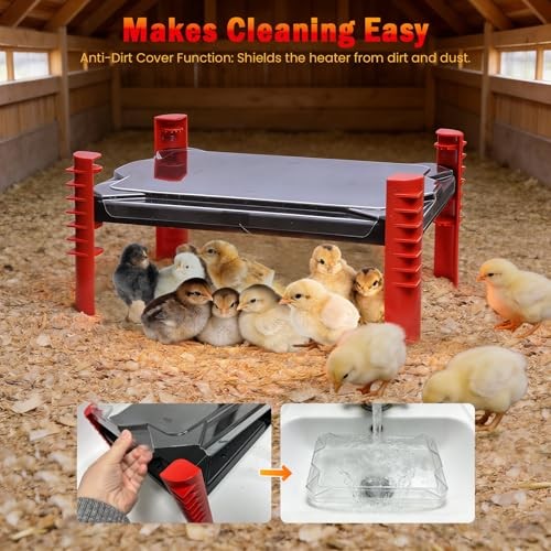 Smart Chicken Coop Heater - 16''x12'' Brooder Plate for Chicks Chick 200W