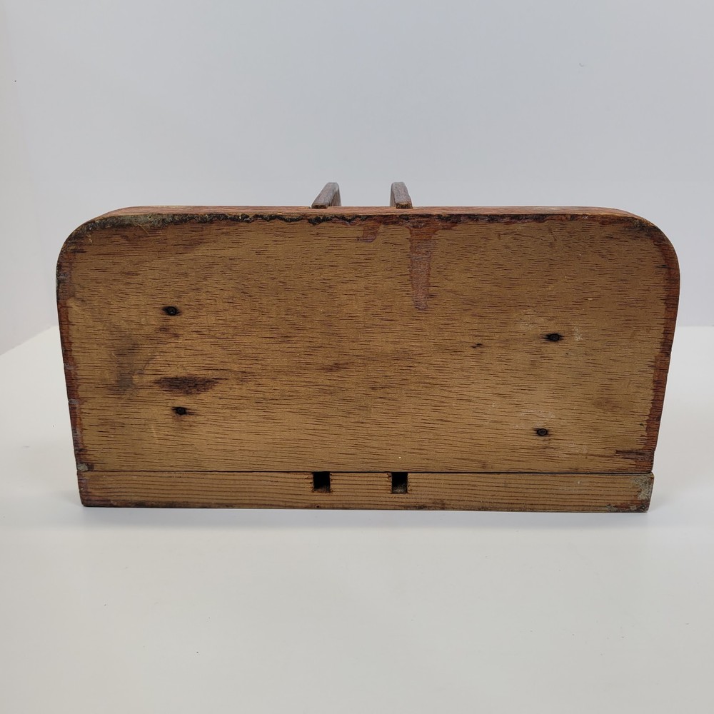 Vtg Heavy Wooden Mail Organizer