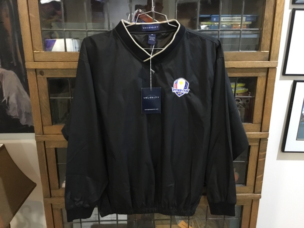 NWT 2012 Ryder Cup Black VELOCITY Pullover GOLF Windbreaker SZ M - Cool
