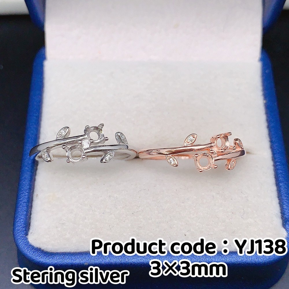 Empty silver925 ring setting, blank setting silver ring DIY