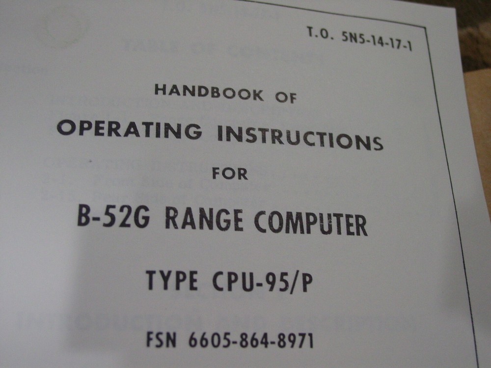 Vietnam B52 Bomber USAF Range Computer CPU-95P 1968 B-52 NOS