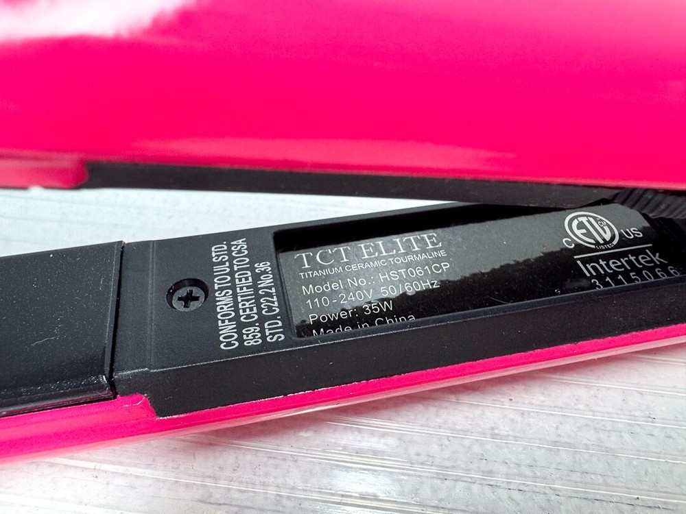 TCT Elite Flat Iron - Titanium Ceramic Tourlamine ✨ HST061CP 💖✨ Flat Iron ✨💖