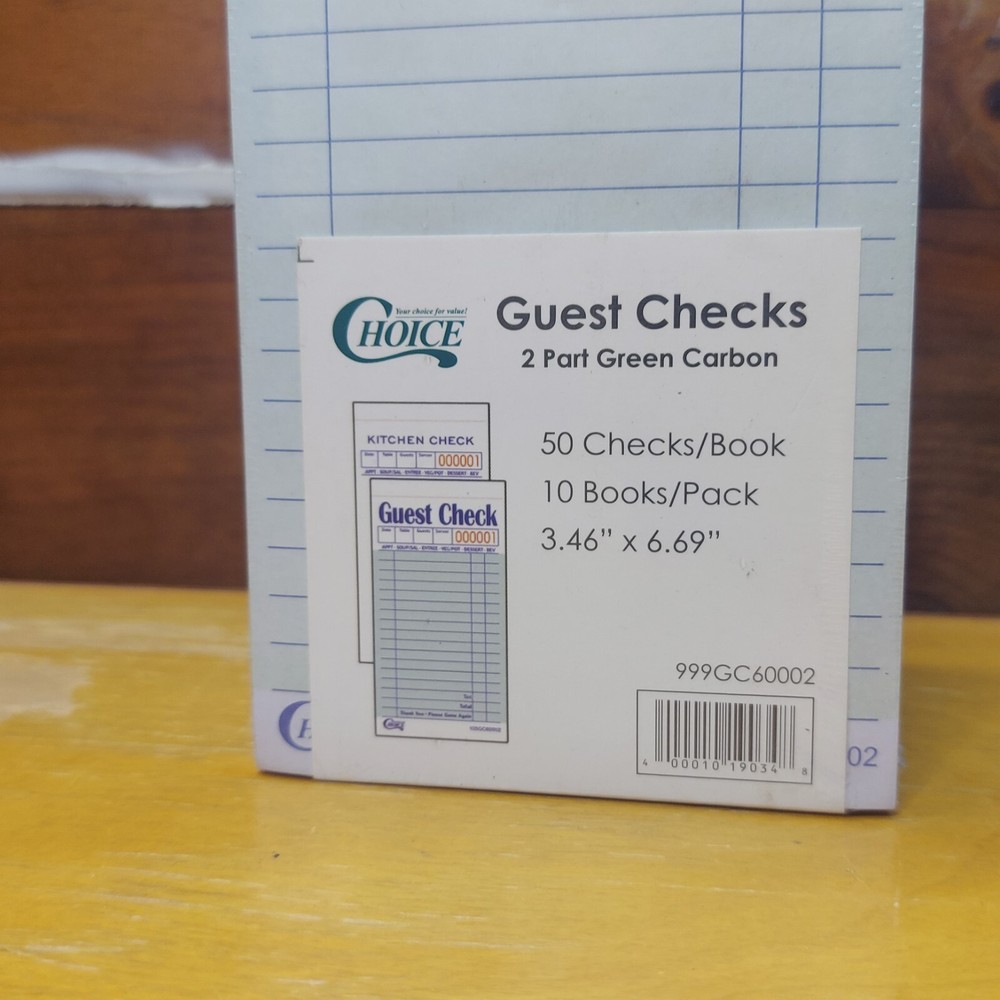 Guest Check Bundle Of 10 Pads