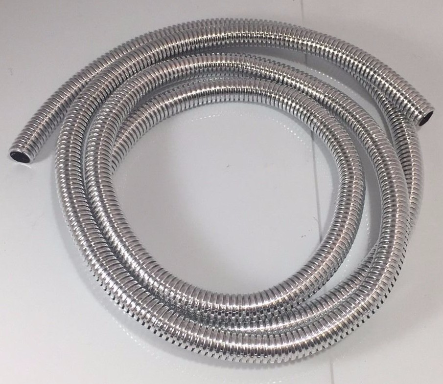 Wire Loom 3/8" Diameter 72" Long Universal (Chrome)