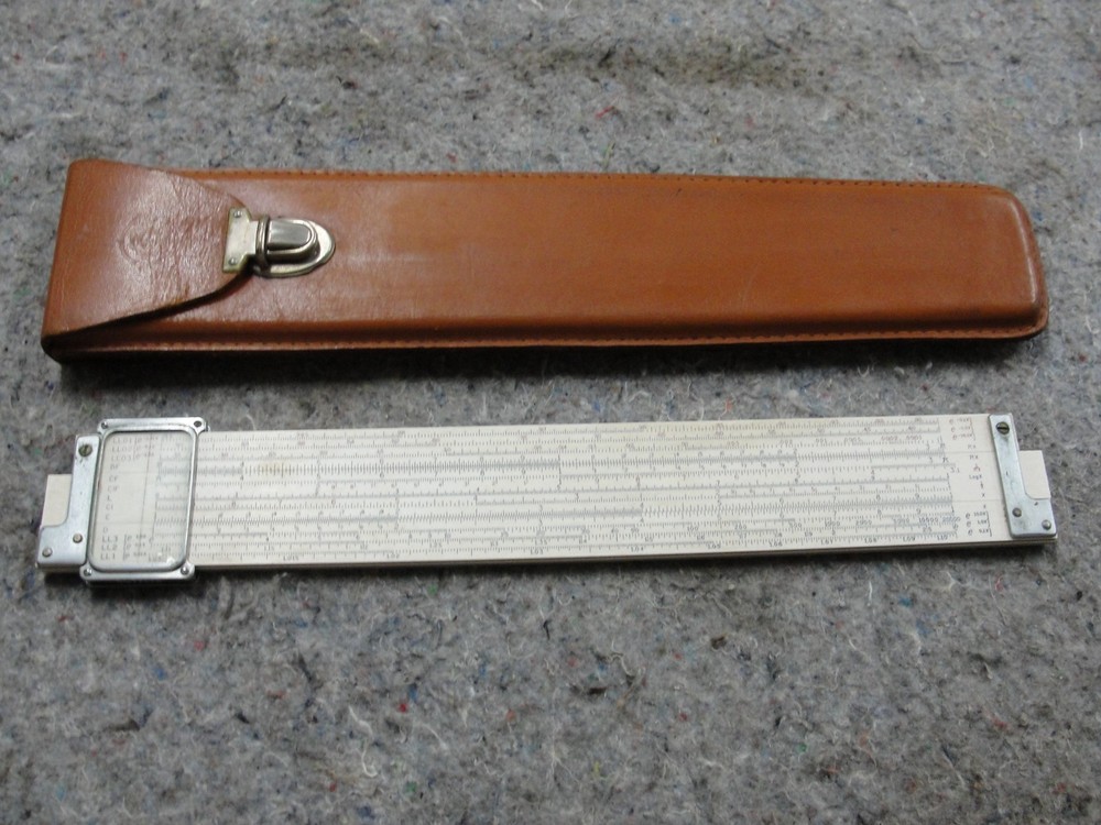 Vintage Eugene Dietzen Co Slide Rule with Case