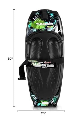 SereneLife Thunder Wave Kneeboard w/ Strap & Hook for Kids & Adults | Universal