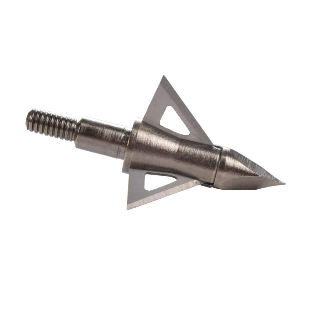 Bowhunting 100 Grain, 3 Blade Broadhead Steel Tips for Archery 100 grain