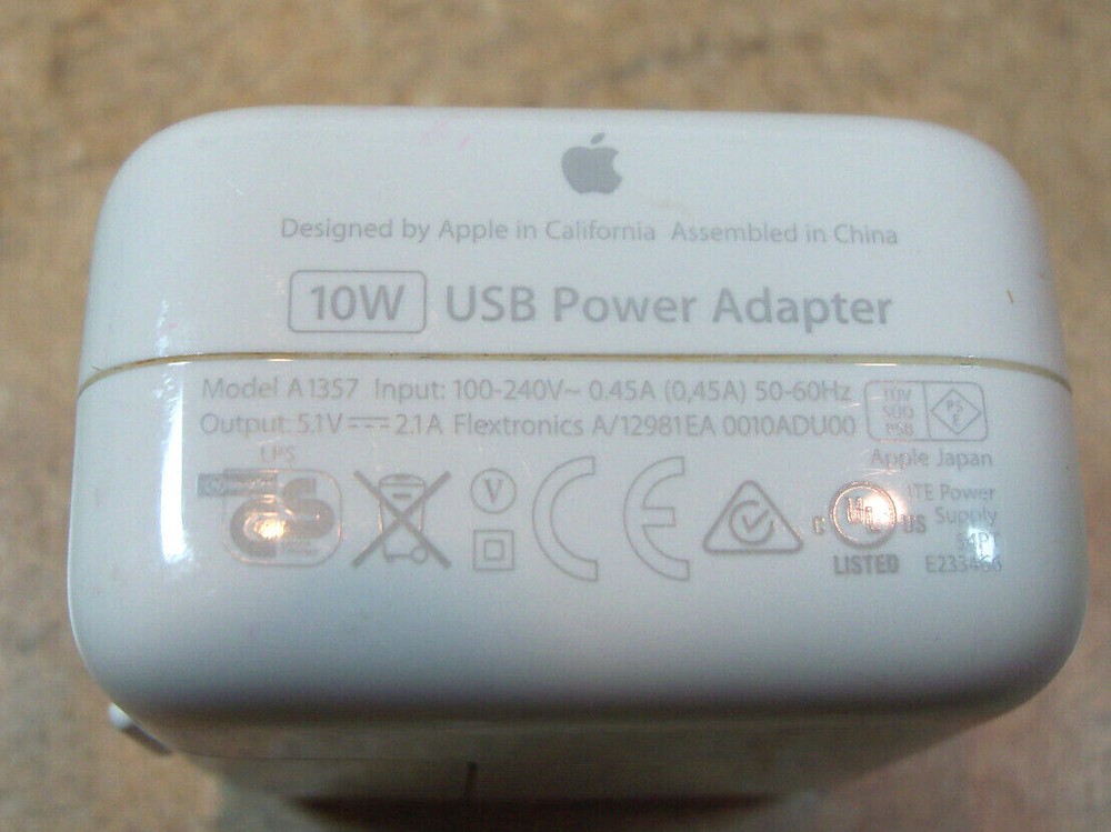 Apple 10W USB Power Adapter - Wall Charger for iPhone iPad iPod