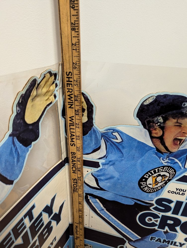 Sidney Crosby Penguins Cardboard And Plastic Store Display Sign Standee