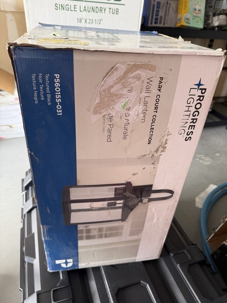 Progress Lighting Park Court 26 in. 1-Light Textured Black Traditional