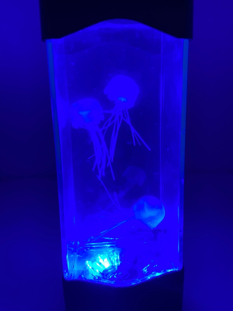 🐞 Smithsonian Jelly Fish Simulation Figures Aquarium Tank With LED Lights WORKS