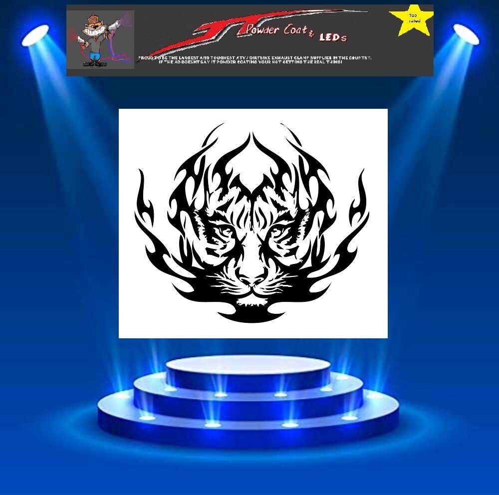 Tiger with flames Stencil  Template Airbrush Paint  #37