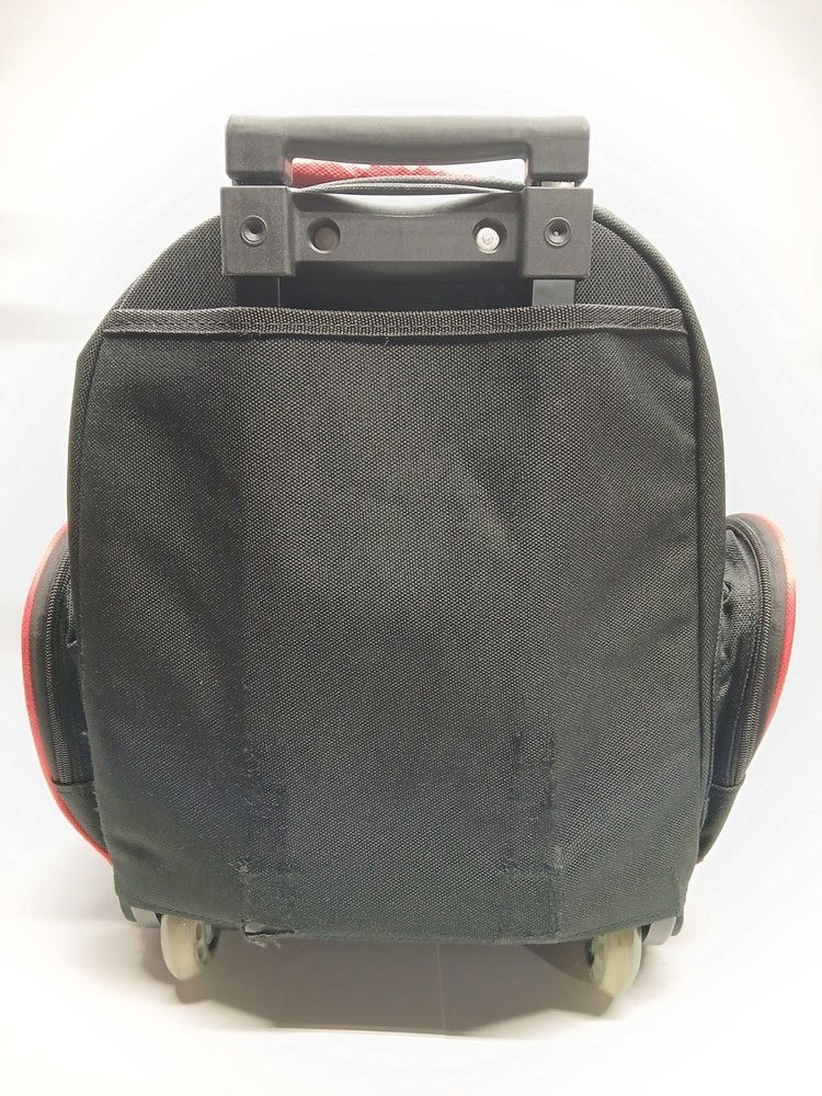 900 Global Red Black Bowling Bag (Single Ball) W/Height Roller Handle