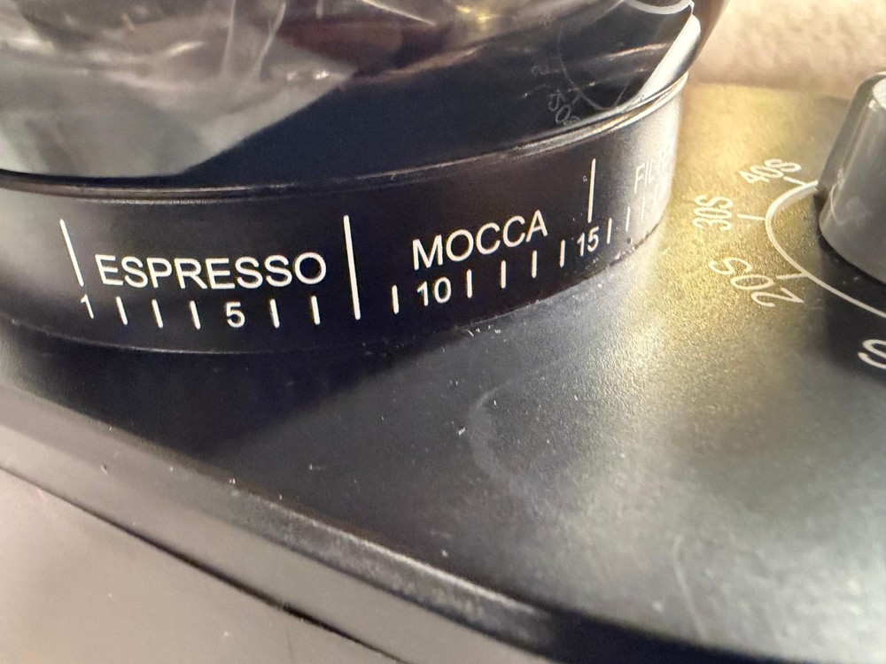 SOWTECH CONICAL BURR COFFEE GRINDER ELECTRIC MILL grain size timer 800W - BLACK