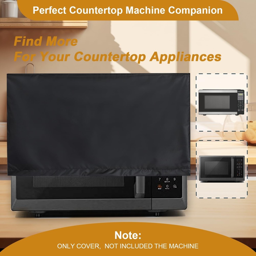 FlexiDapt Microwave Oven Cover, Universal Waterproof Shield for Black