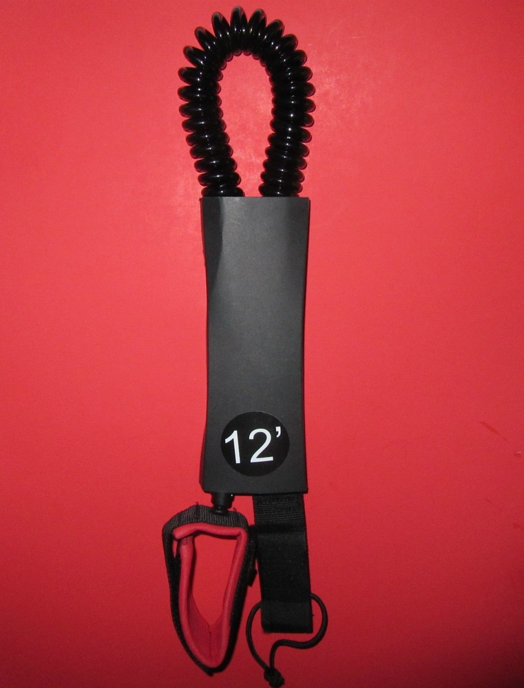 12 FT. COILED STAND UP PADDLE BOARD SUP LONGBOARD SURFBOARD LEASH!!