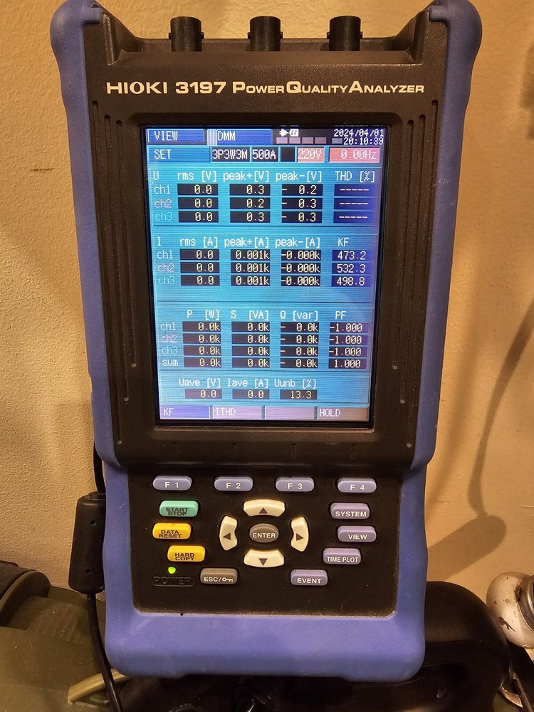 Hioki 3197 Three Phase HandHeld Power Quality Analyzer Meter MINT