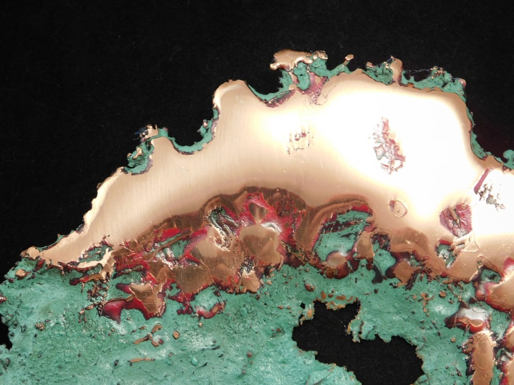 BIG! Bright Solid COPPER SPLASH Art Sculpture 429gr