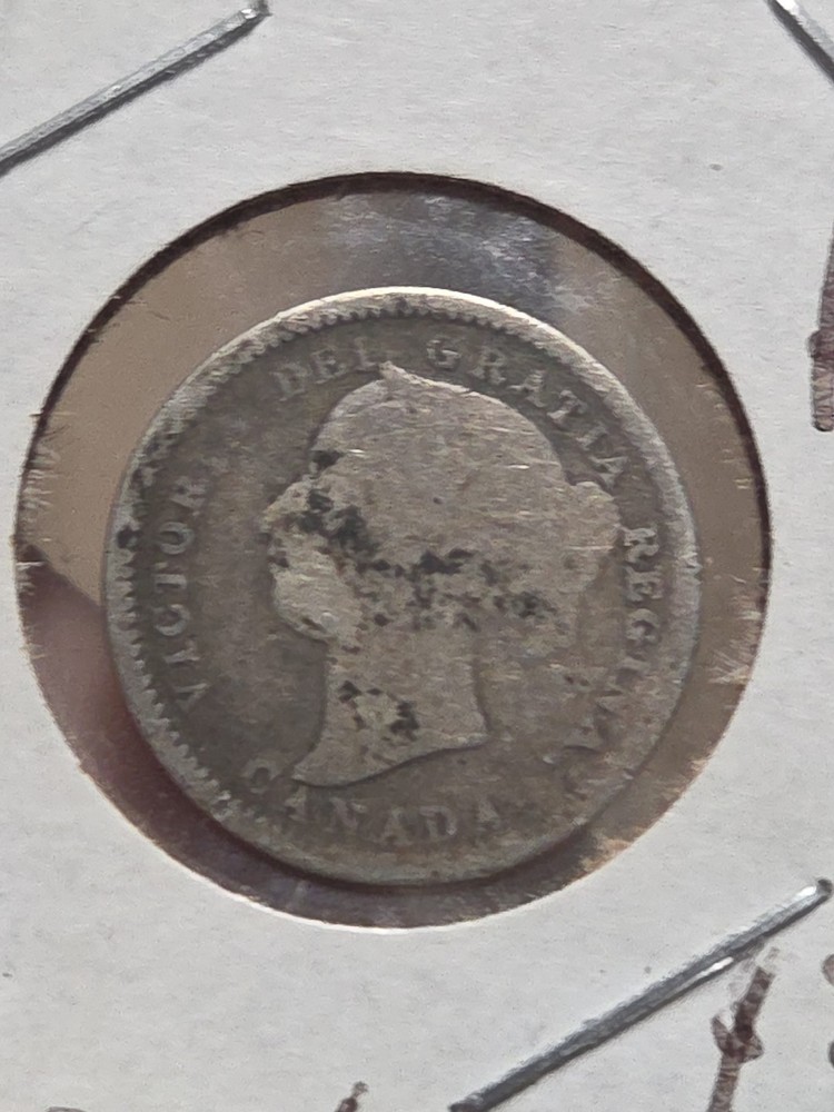 Canada 1875 10 Cent Key Date Ag