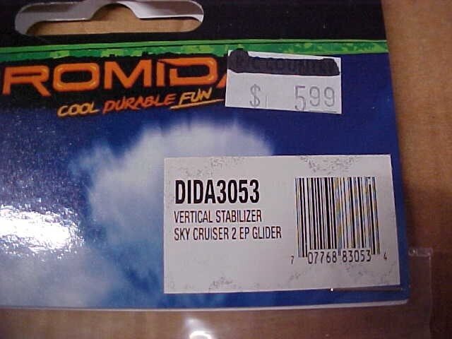 DROMIDA DIDA3053 = VERTICAL STABILIZER: SKY CRUISER 2 EP GLIDER (NEW)