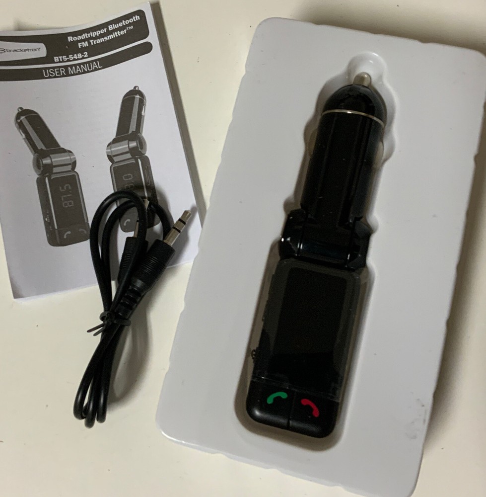 🔰 Bracketron Roadtripper Car Audio Bluetooth FM Transmitter 🆕 No Box