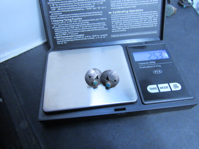 native american turquoise sterling earrings