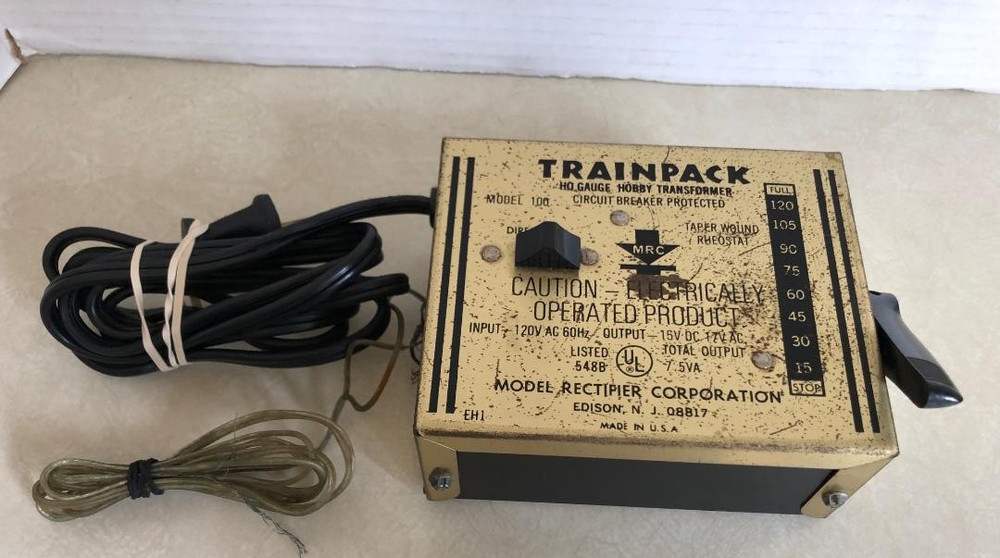 MRC Trainpack H O Gauge Train Hobby Control Transformer Model 100 - NOT Tested