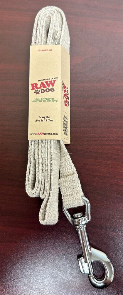RAW HEMP DOG LEASH~5 1/2FT~NEW