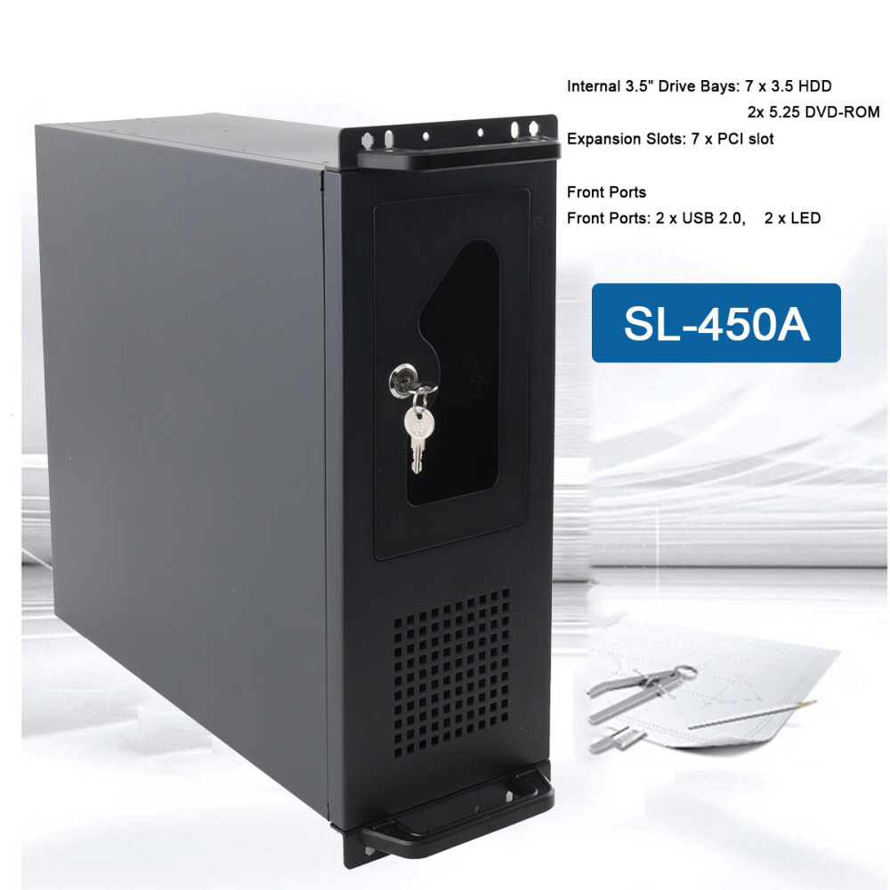 4U Server Computer Chassis Rackmount Case w/Fan | 7X3.5" HDD Bays 2X5.25" Driver