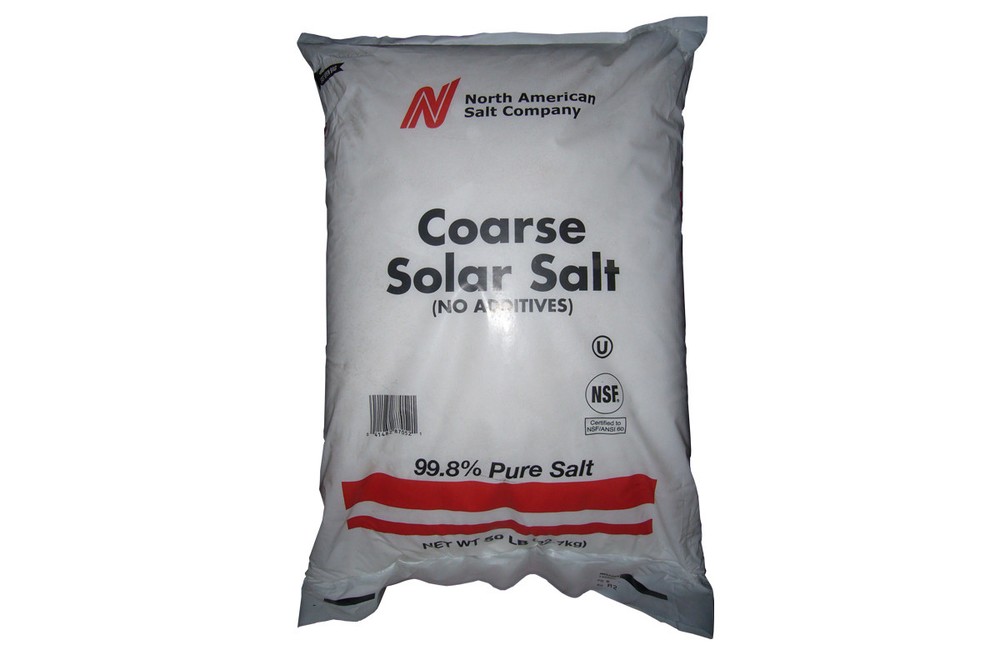 Sodium Chloride Extra Coarse Granular Solar Salt [NaCl] White Solid 50 Lb Bag