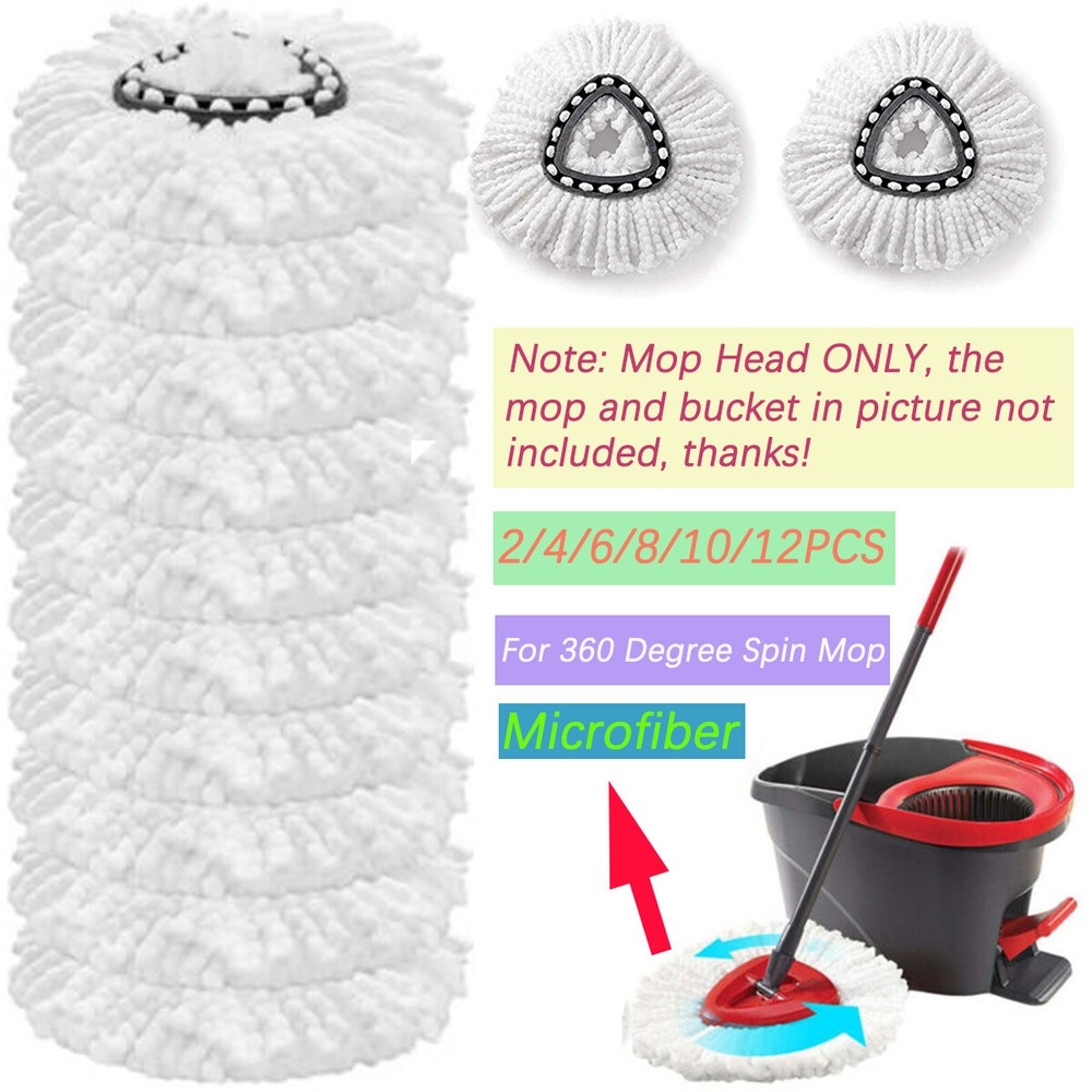 2-12 pcs Replacement Microfiber Mop Head Easy Clean Wring Refill For O-Cedar USA