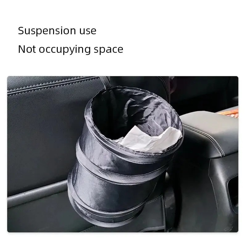 Portable Auto Car Trash Can Garbage Litter Bin Bag Organizer Leak Proof Foldable