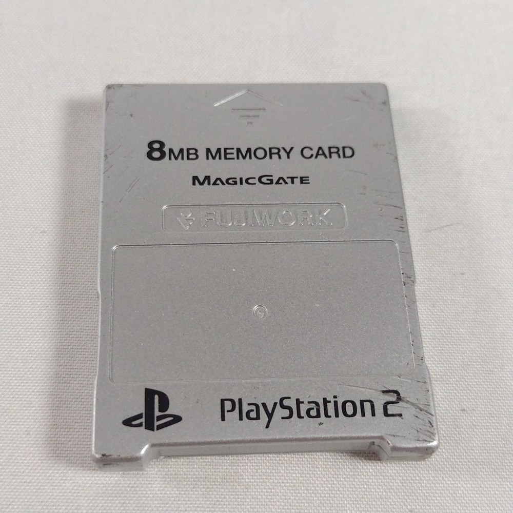 Sony Silver FujiWork PlayStation 2 Memory Card PS2 Official MagicGate 8MB
