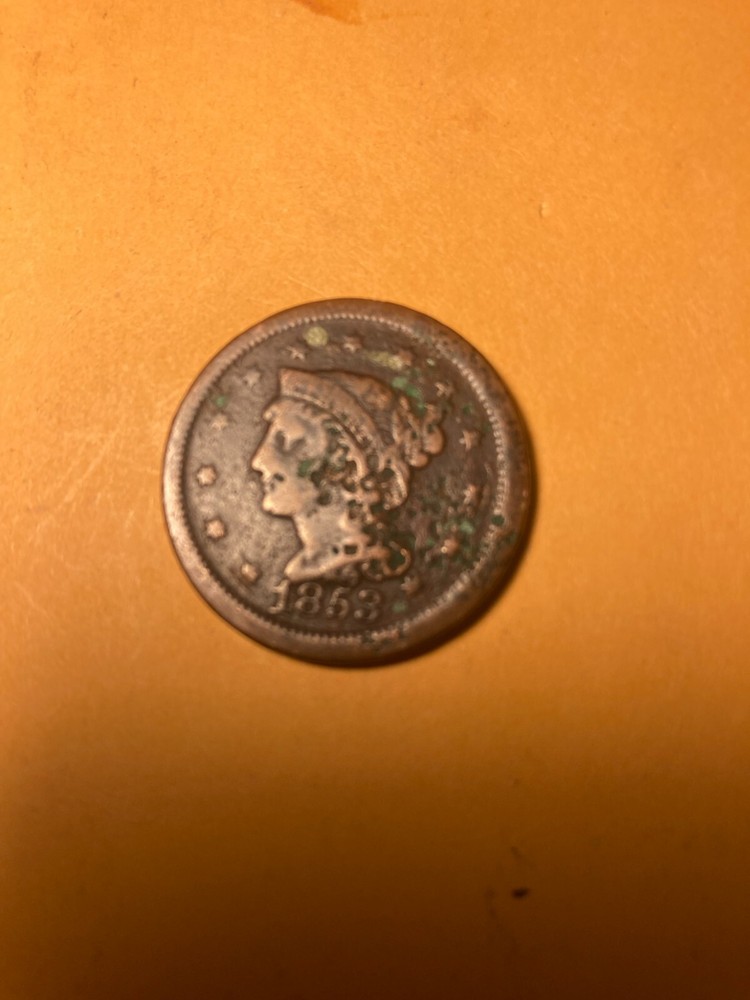 1853 Braided Hair Large One Cent