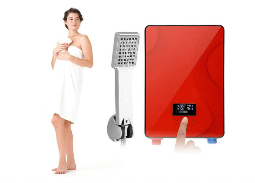 Calentador De Agua Sin Tanque LCD Electrico 6500W 220V US Para Cocina Ducha Casa
