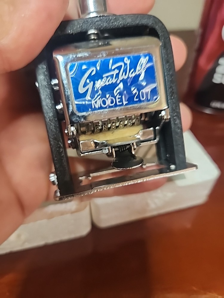 GREAT WALL 7 LINE NUMBERING MACHINE STAMP MODEL 207 SEE PHOTO DESCRIPTION