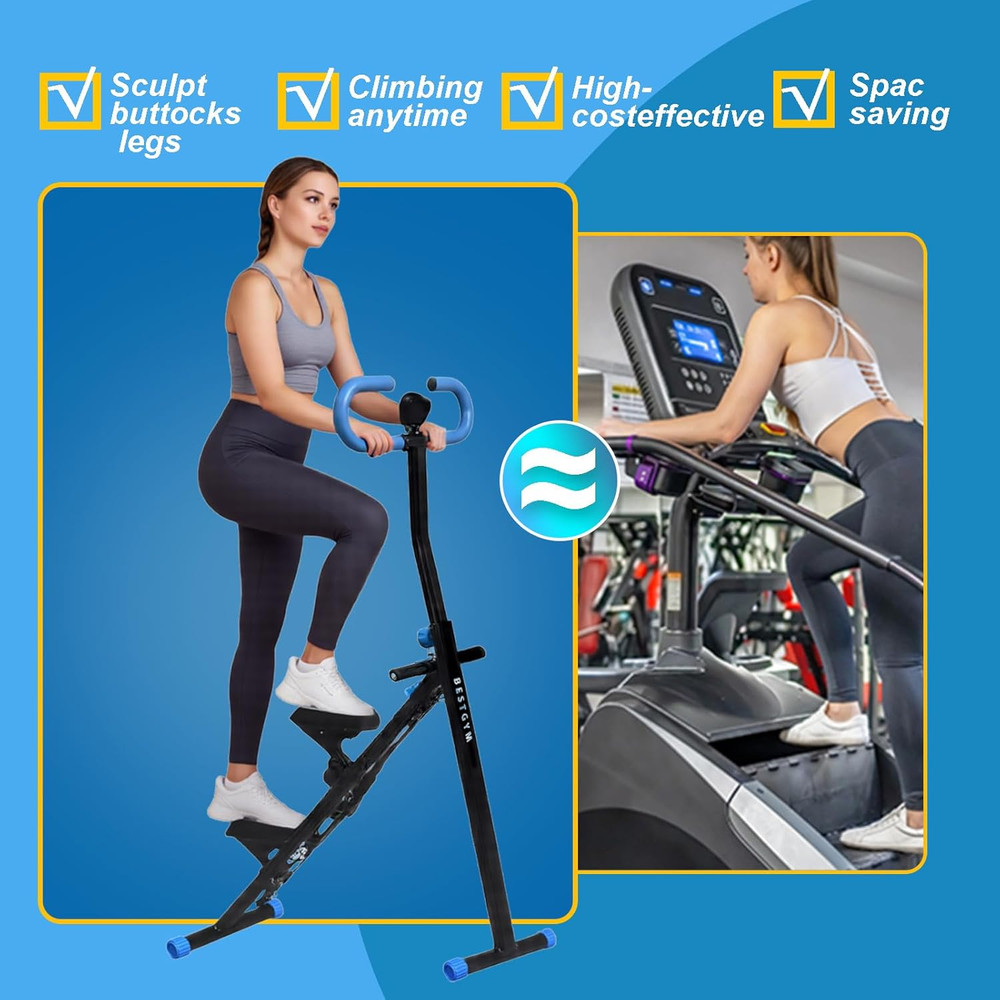 Stair Stepper for Home Vertical Climber, Foldable Full Body Exercise Aerobic Cli