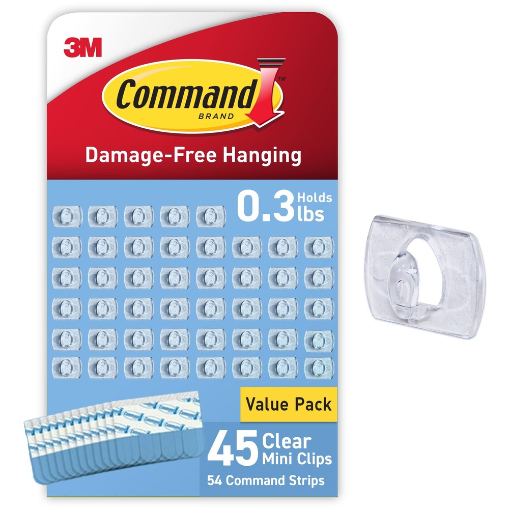 Command Indoor Mini Light Clips, Damage Free Hanging Christmas Light Clips, ...