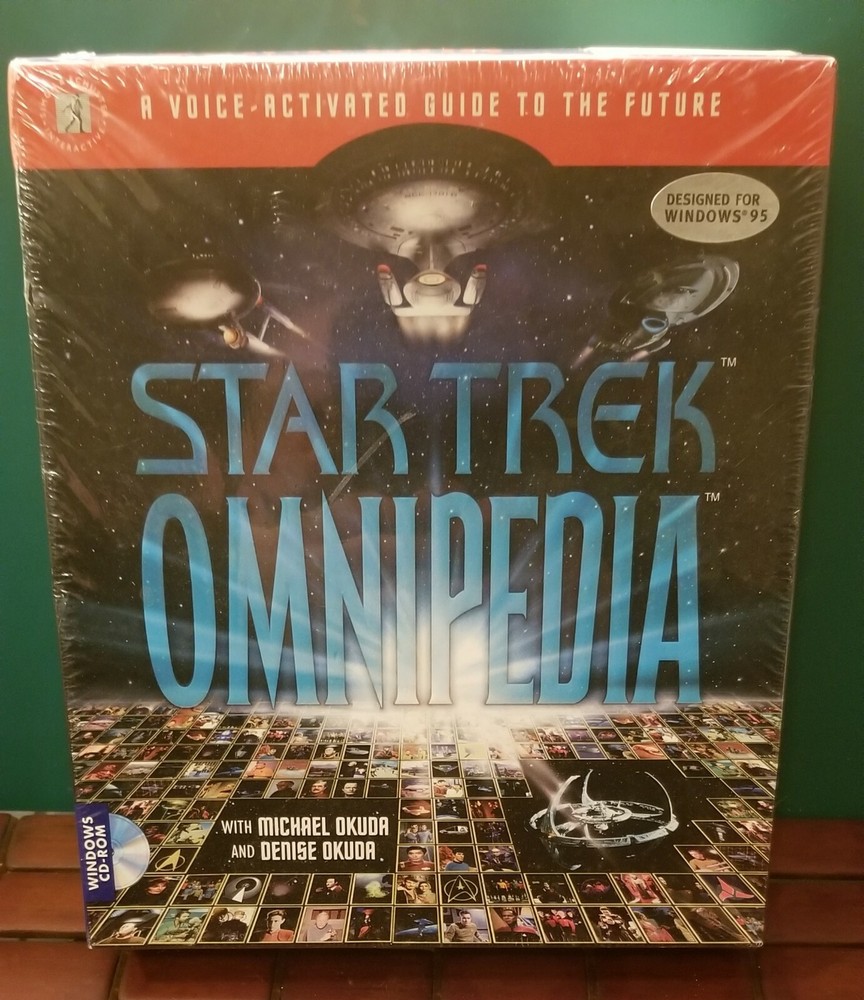 1995 Star Trek Omnipedia Computer Software CD-Rom Windows 95 Sealed NOS