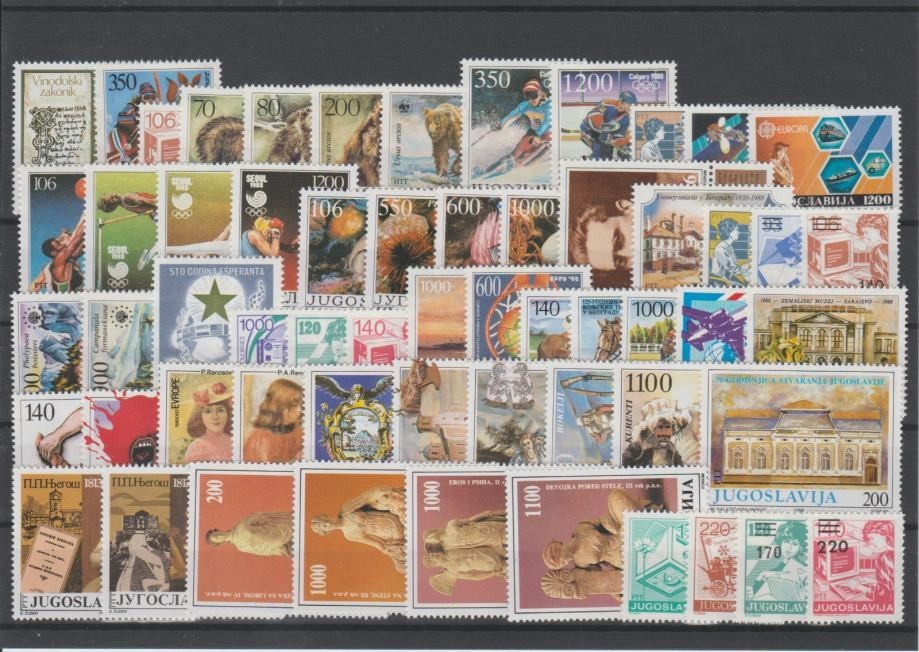 YUGOSLAVIA - COMPLETE YEAR 1987 MNH**