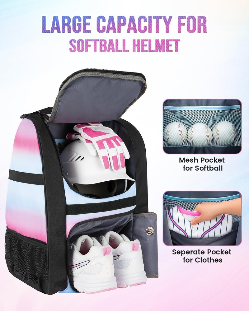 MATEIN Softball Baseball Backpack Shoe Compartment