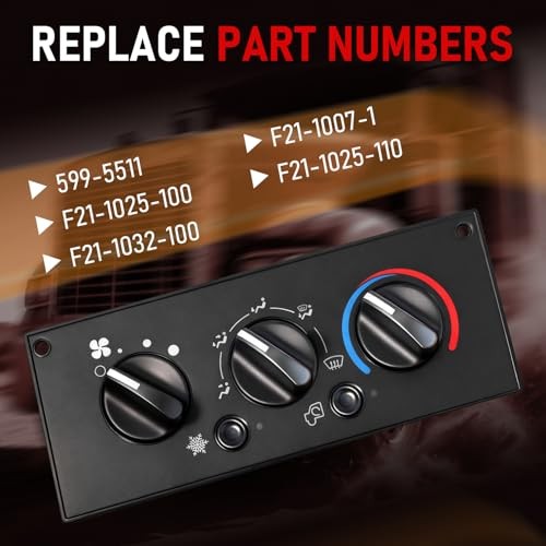 Front Climate Control Module 599-5511 Heavy Duty AC Control Panel Compatible
